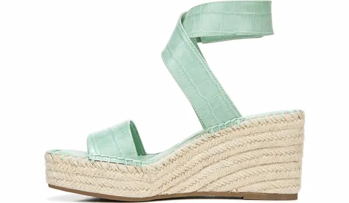 Wedge Sandals Women Franco Sarto Franco Carezza Espadrille Wedge Sandal Mint Leather