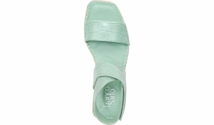 Wedge Sandals Women Franco Sarto Franco Carezza Espadrille Wedge Sandal Mint Leather