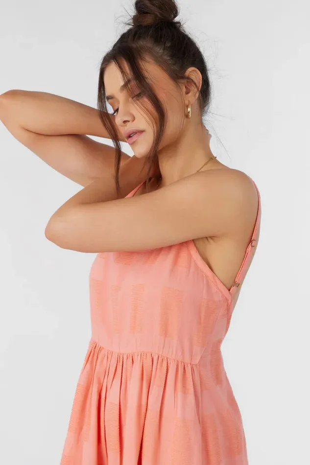 WHITLEY MIDI DRESS Burnt Coral Women O039NEILL Clothing