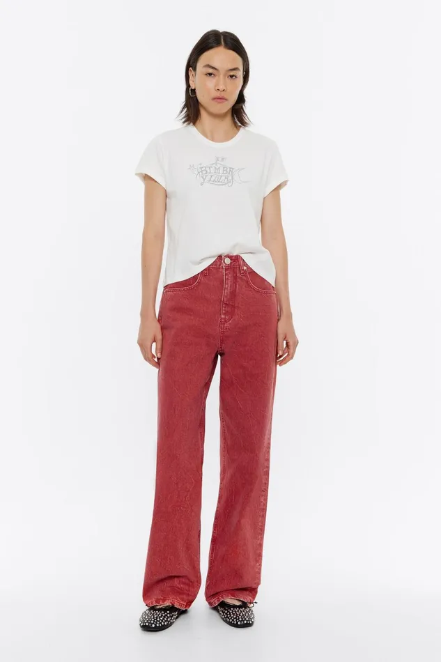 WIDE LEG 8211 Red Jeans Red Women Bimba Y Lola Trousers