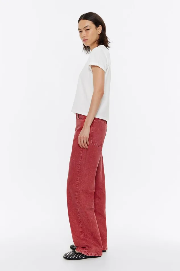 WIDE LEG 8211 Red Jeans Red Women Bimba Y Lola Trousers WIDE LEG 8211 Red Jeans Red Women Bimba Y Lola Trousers