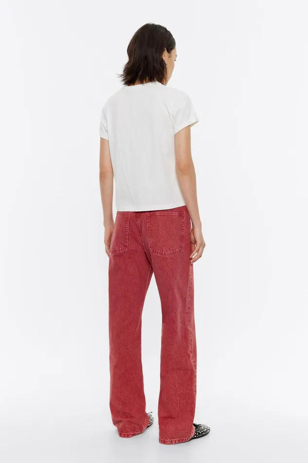 WIDE LEG 8211 Red Jeans Red Women Bimba Y Lola Trousers WIDE LEG 8211 Red Jeans Red Women Bimba Y Lola Trousers
