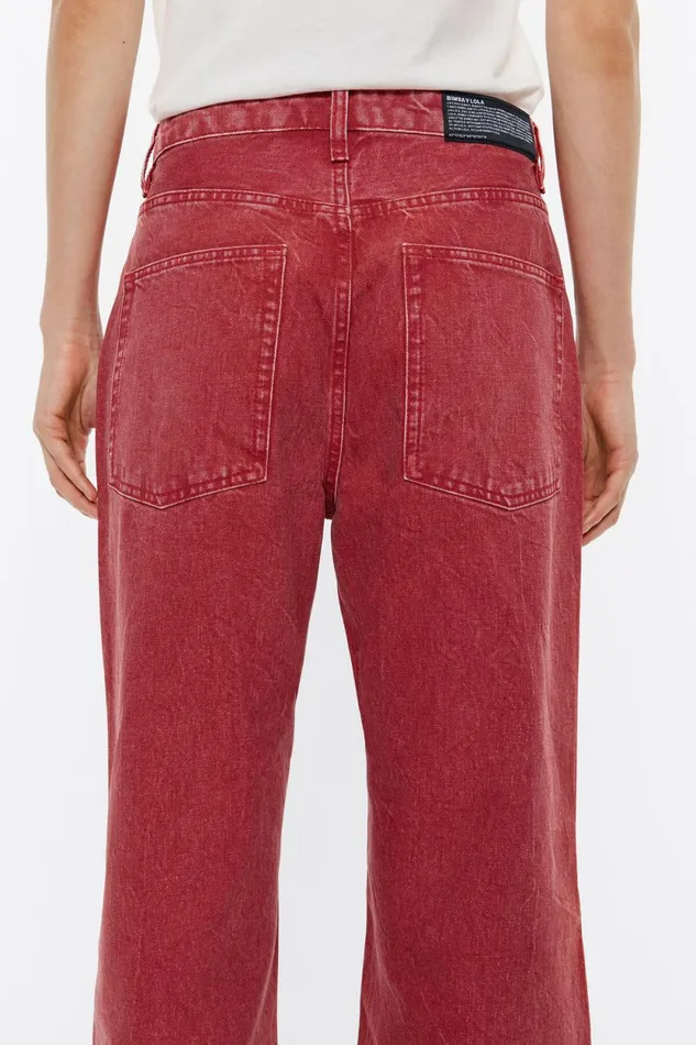 WIDE LEG 8211 Red Jeans Red Women Bimba Y Lola Trousers WIDE LEG 8211 Red Jeans Red Women Bimba Y Lola Trousers