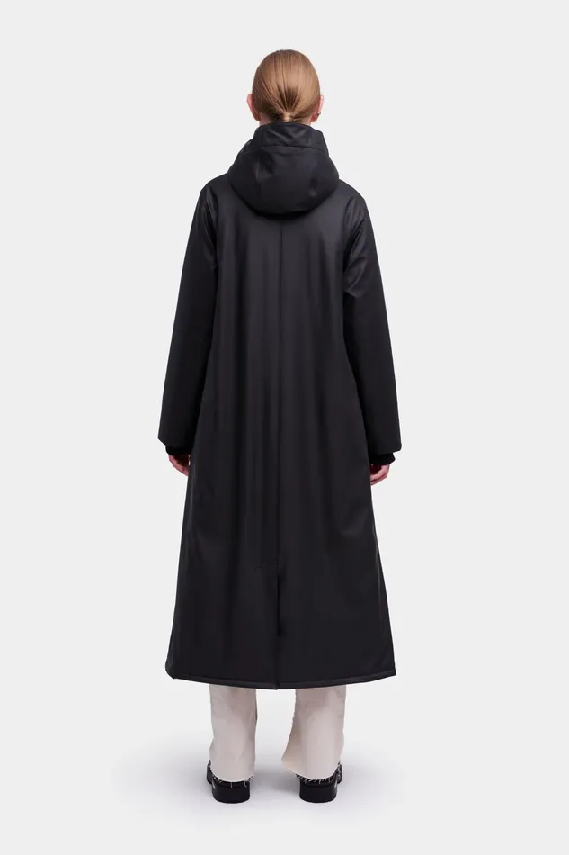 Winter Coats Women Stutterheim Mosebacke Long Winter Jacket Black