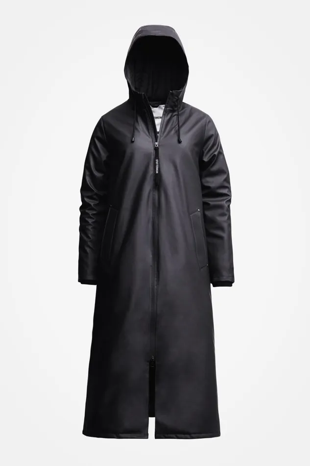 Winter Coats Women Stutterheim Mosebacke Long Winter Jacket Black