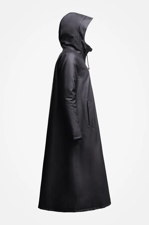 Winter Coats Women Stutterheim Mosebacke Long Winter Jacket Black