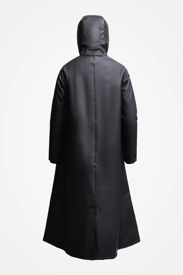 Winter Coats Women Stutterheim Mosebacke Long Winter Jacket Black