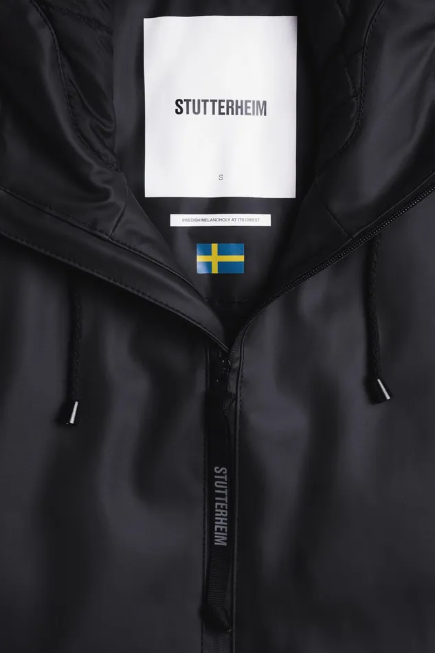 Winter Coats Women Stutterheim Mosebacke Long Winter Jacket Black