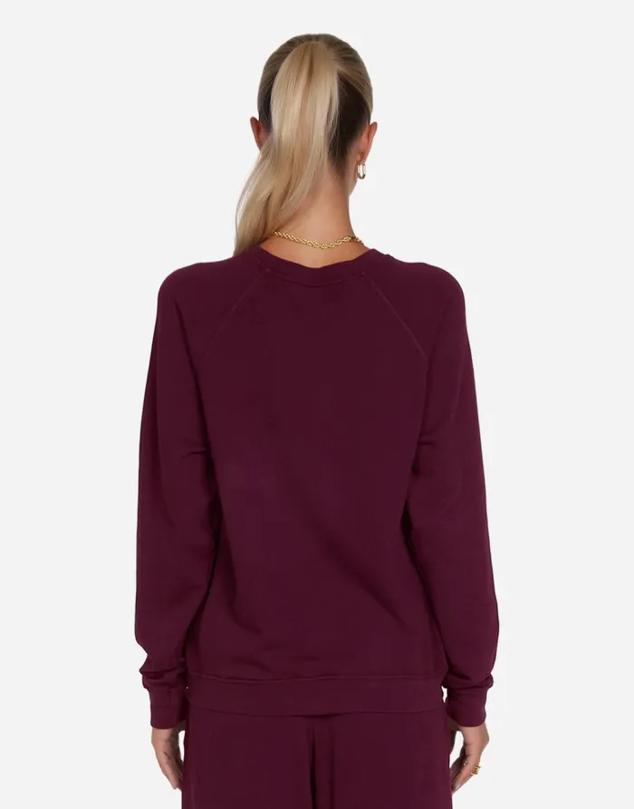 Women039s Anela Peace Love Serenity Berry Wine Lauren Moshi Long Sleeve