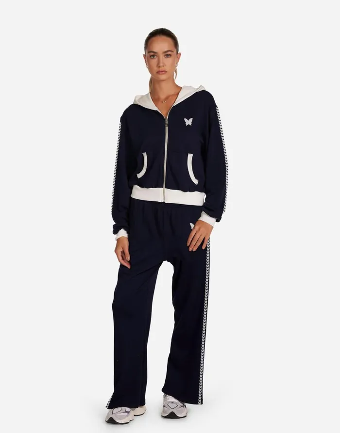 Women039s Audri Butterfly Happyface Dark Navy Milk Lauren Moshi Hoodies