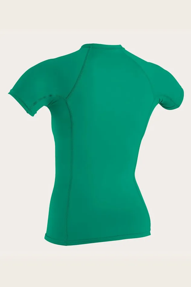WOMEN039S BASIC 50 SS RASH GUARD Seaglass Women O039NEILL Women039S Wetsuits