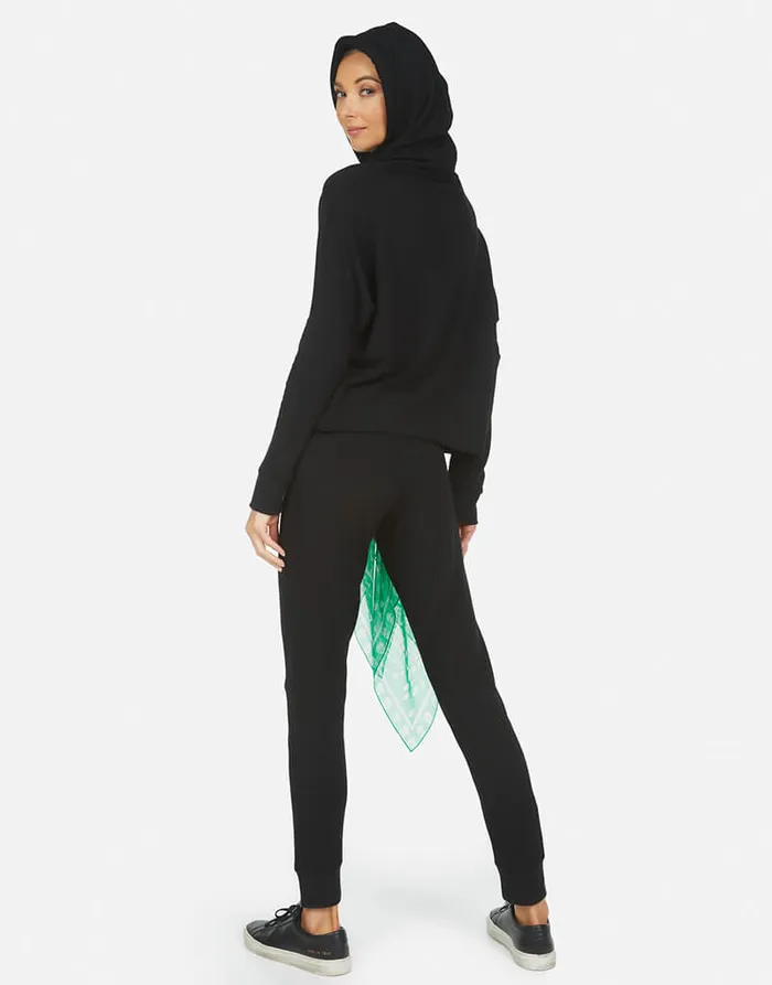 Women039s Belinda Scarf Black Green Skull Lauren Moshi Hoodies