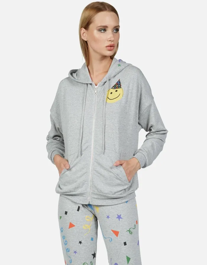 Women039s Corinne Happy Party Heather Grey Lauren Moshi Hoodies
