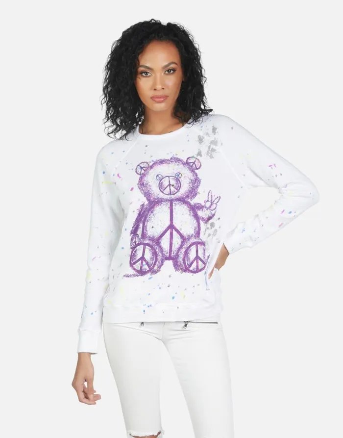 Women039s Darby Peace Teddy Punk Stain Lauren Moshi Long Sleeve