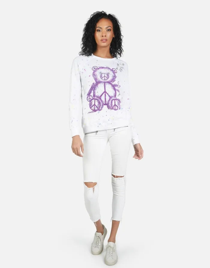 Women039s Darby Peace Teddy Punk Stain Lauren Moshi Long Sleeve