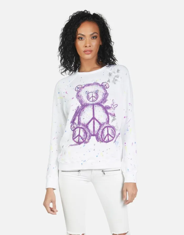 Women039s Darby Peace Teddy Punk Stain Lauren Moshi Long Sleeve