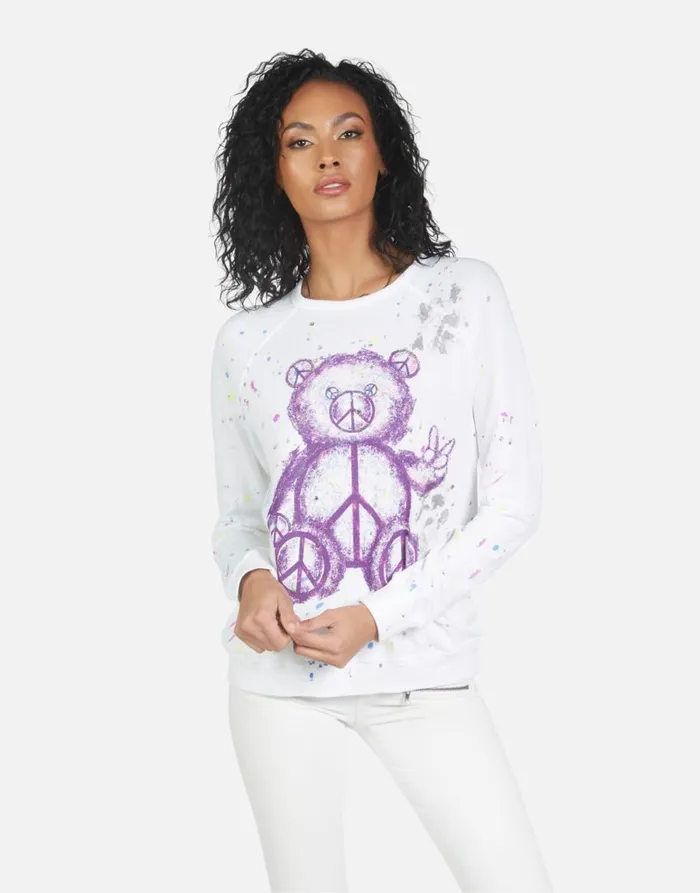 Women039s Darby Peace Teddy Punk Stain Lauren Moshi Long Sleeve
