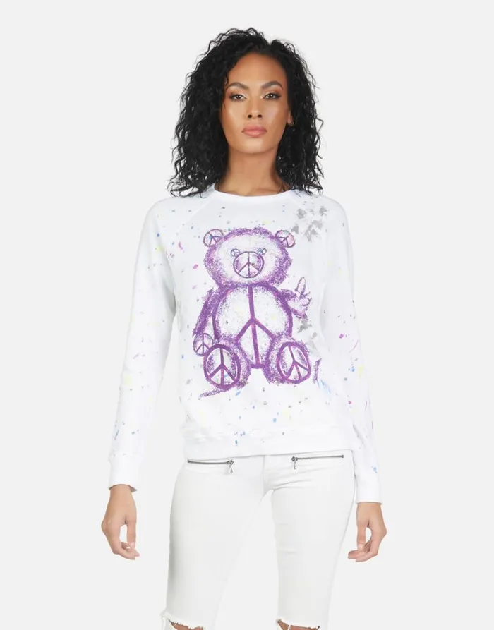 Women039s Darby Peace Teddy Punk Stain Lauren Moshi Long Sleeve