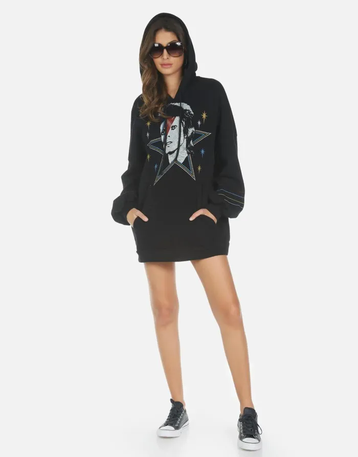 Women039s Desiree Bowie 1973 Tour Black Lauren Moshi Hoodies