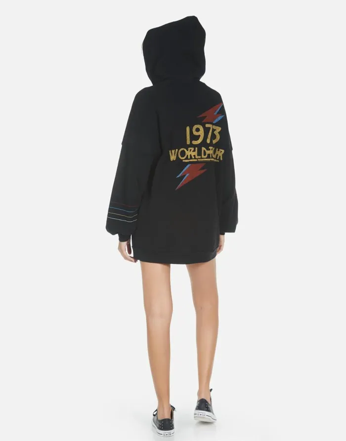 Women039s Desiree Bowie 1973 Tour Black Lauren Moshi Hoodies