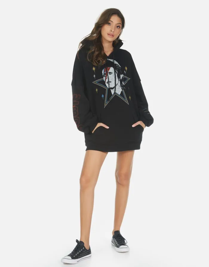 Women039s Desiree Bowie 1973 Tour Black Lauren Moshi Hoodies