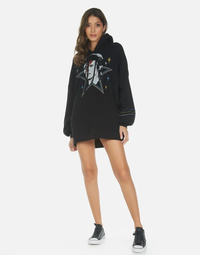 Women039s Desiree Bowie 1973 Tour Black Lauren Moshi Hoodies