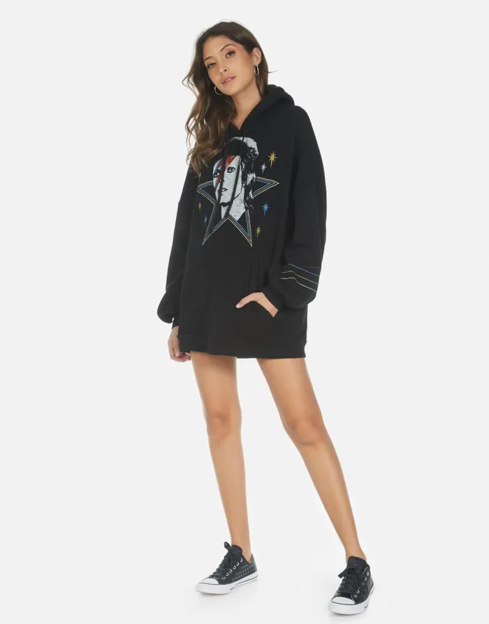 Women039s Desiree Bowie 1973 Tour Black Lauren Moshi Hoodies