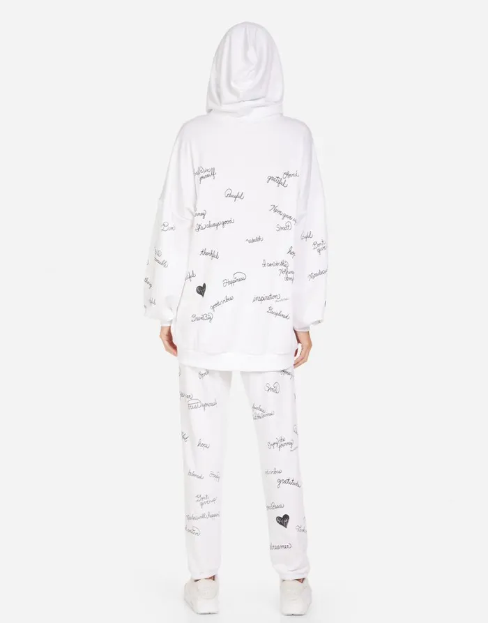 Women039s Georgina Happy Thoughts White Lauren Moshi Hoodies
