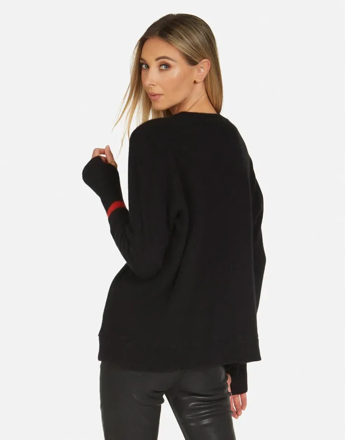 Women039s Inez Chain Evil Eye Black Tomato Lauren Moshi Sweaters and Knits