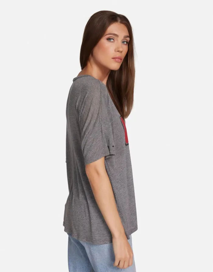 Women039s Kierstyn KISS Local Crew Heather Grey Lauren Moshi Short Sleeve