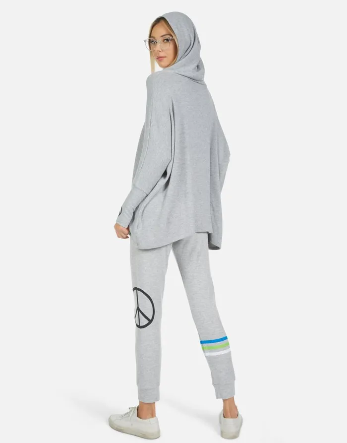 Women039s Kizzy World Peace Lips Heather Grey Lauren Moshi Long Sweatpants