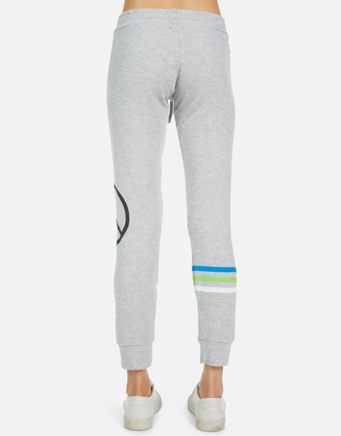 Women039s Kizzy World Peace Lips Heather Grey Lauren Moshi Long Sweatpants