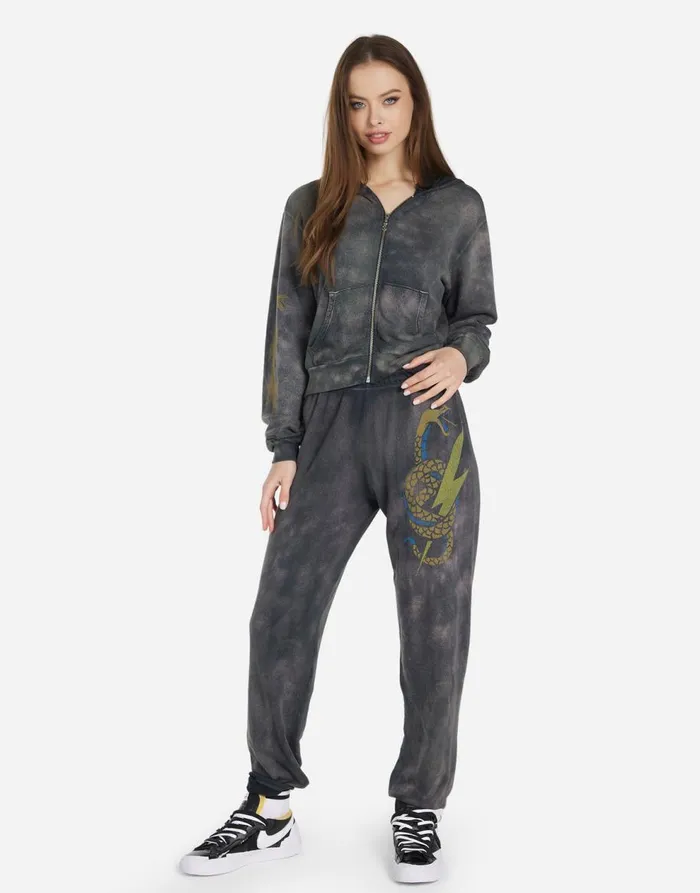 Women039s Lachelle Lightning Snake Sunfade Onyx Lauren Moshi Hoodies