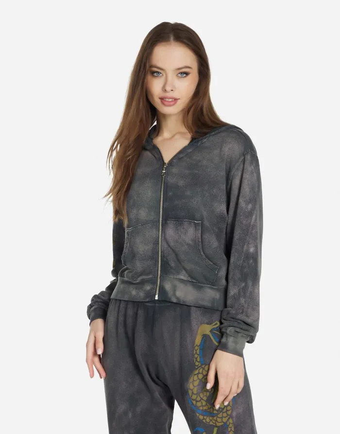 Women039s Lachelle Lightning Snake Sunfade Onyx Lauren Moshi Hoodies