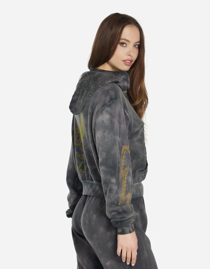 Women039s Lachelle Lightning Snake Sunfade Onyx Lauren Moshi Hoodies