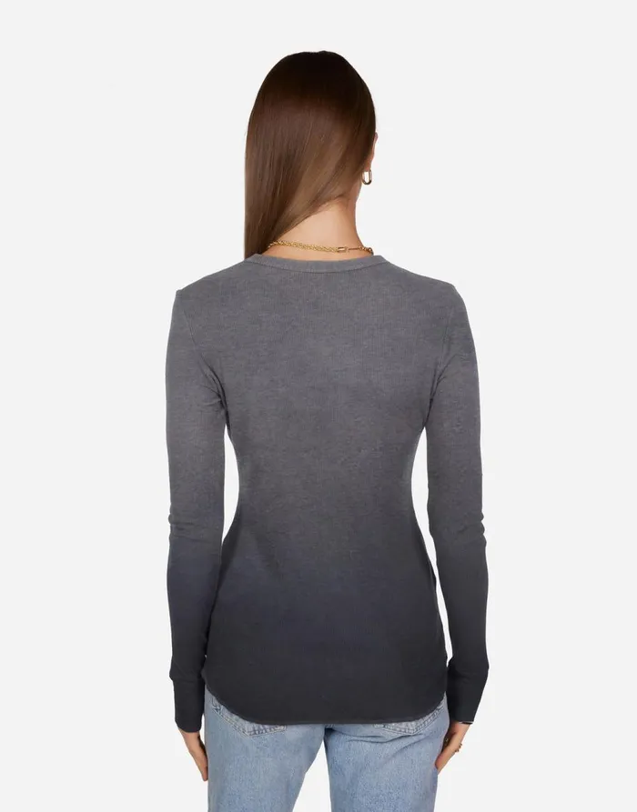 Women039s McKinley Ombre Star Jet Black Ombre Lauren Moshi Long Sleeve