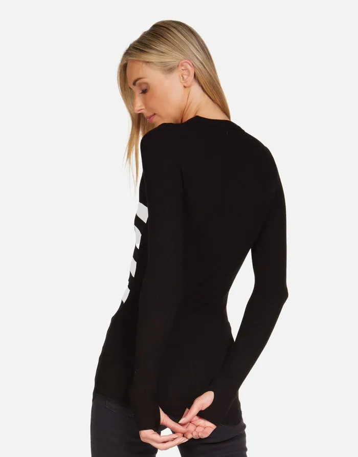 Women039s McKinley Tiger Stars U0026 Stripes Black Lauren Moshi Long Sleeve