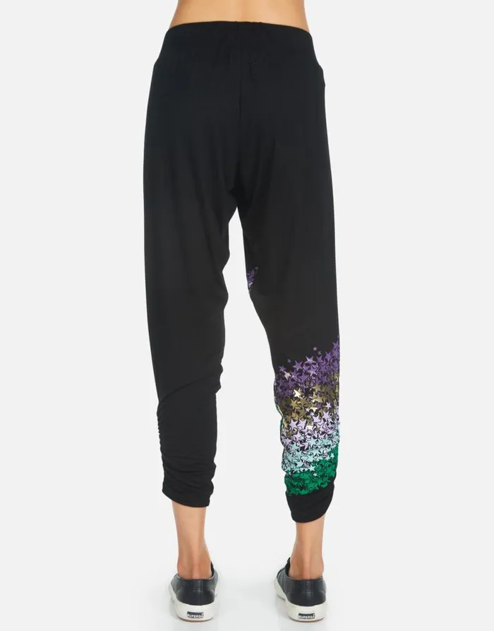 Women039s Mimi Star Confetti Black Lauren Moshi Crop Sweatpants