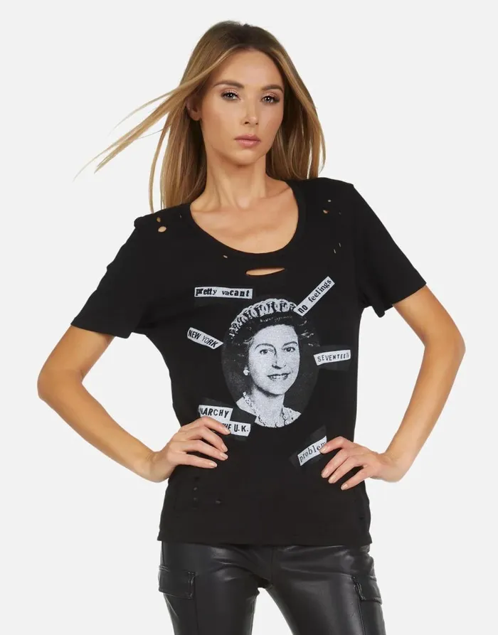 Women039s Myra X Sex Pistols Black Lauren Moshi Short Sleeve