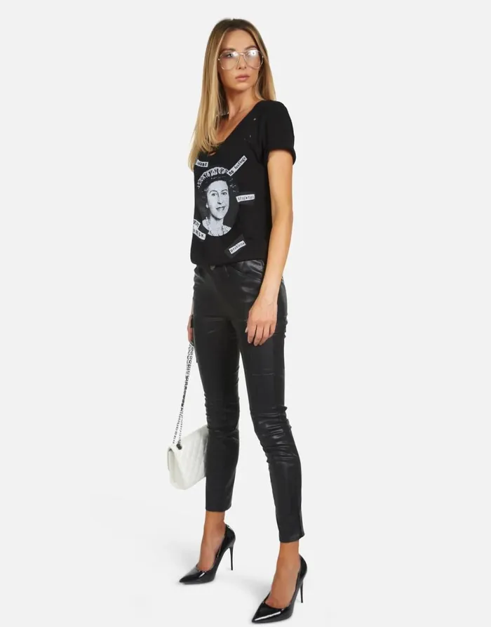 Women039s Myra X Sex Pistols Black Lauren Moshi Short Sleeve