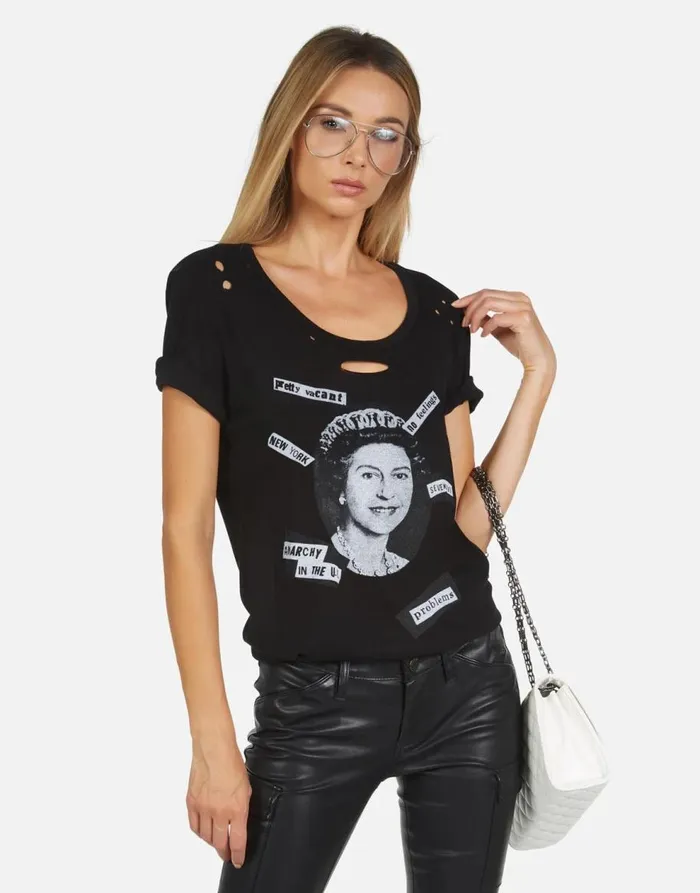 Women039s Myra X Sex Pistols Black Lauren Moshi Short Sleeve