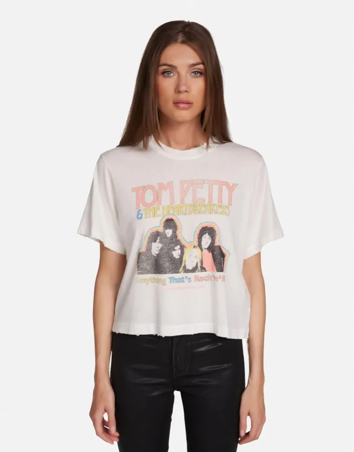 Women039s Rue Tom Petty Rock N Roll Milk Lauren Moshi Short Sleeve