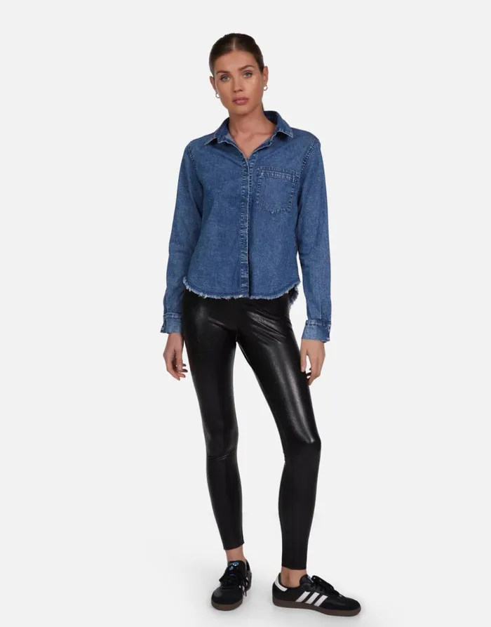 Women039s Saba Neon Stud Starburst Vintage Denim Lauren Moshi Long Sleeve