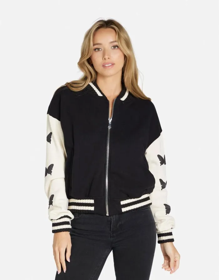 Women039s Taissa Butterflies Blackbone Lauren Moshi Jackets