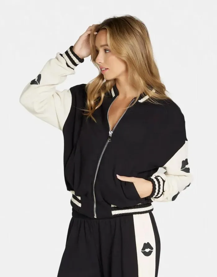 Women039s Taissa Mini Lips Blackbone Lauren Moshi Jackets