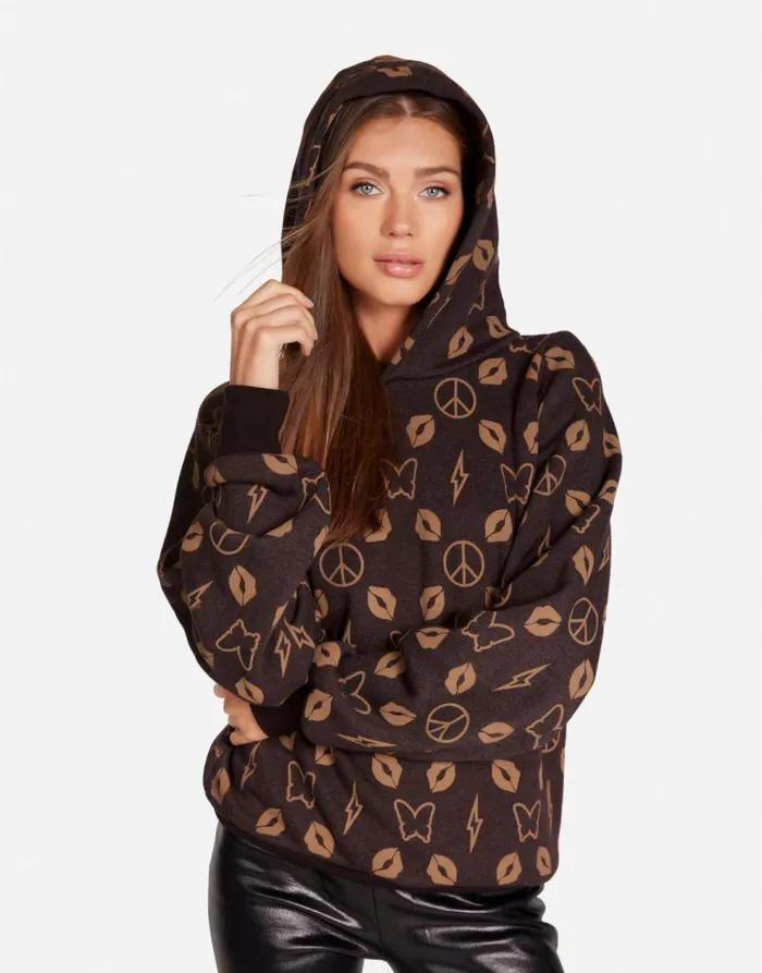 Women039s Trina Designer Bear Brown Bear Lauren Moshi Hoodies