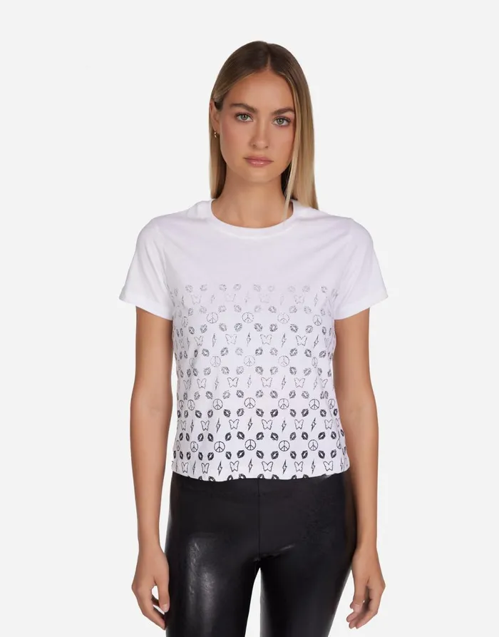 Women039s Ursula Designer Elements White Lauren Moshi Short Sleeve