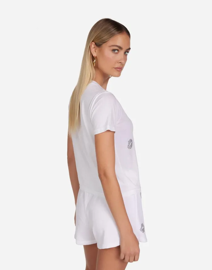 Women039s Ursula Stud Kisses White Lauren Moshi Short Sleeve
