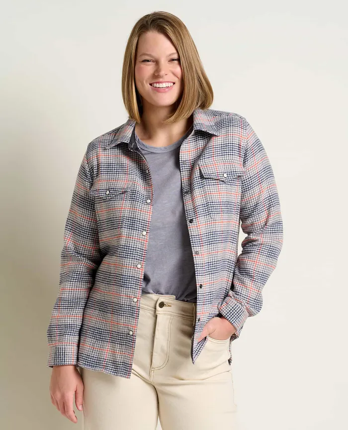 Women8217s Folk Yeah Shirt Jacket Storm Tops and TShirts ToadandCo