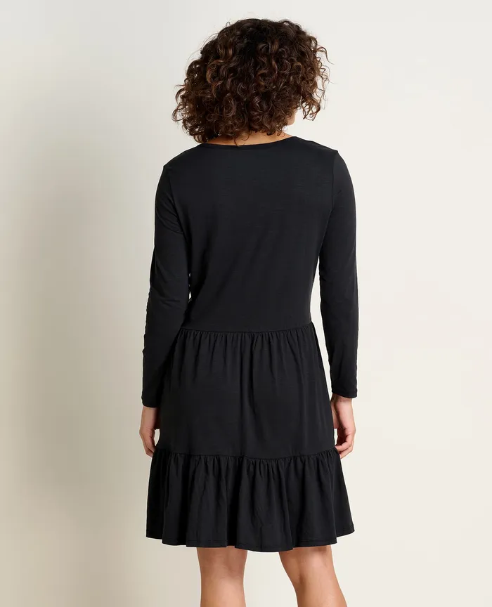 Women8217s ToadandCo Marley Tiered Long Sleeve Dress Black Dresses